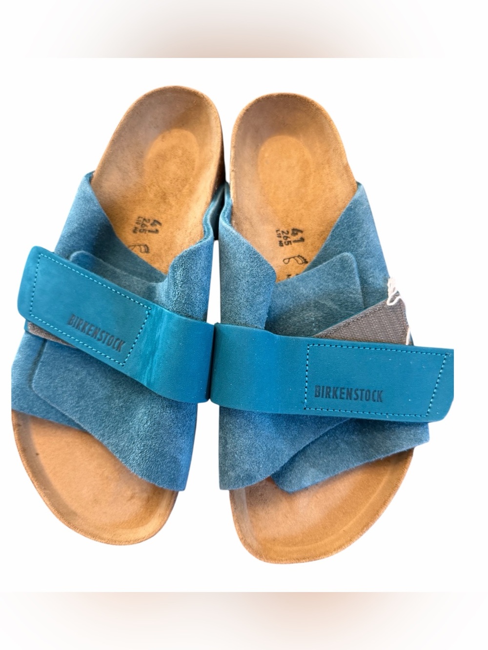 Birkenstock Kyoto Deep Turquoise Suede Nubuck Sandals Women's 10 EU 41 NWT
